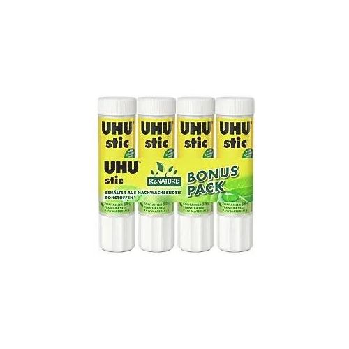 UHU Klebestift ReNATURE 21 g Transparent 48200 4 Stück Image