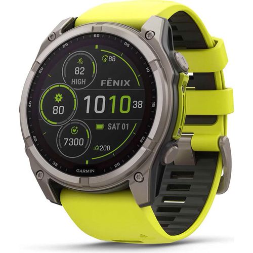 Garmin Sportuhr Fenix 8 Solar Sapphire Gelb