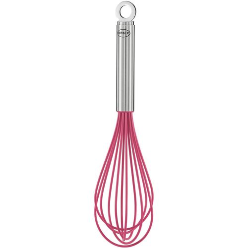 Schneebesen RÖSLE "Pink Charity Edition", pink, B:6,5cm H:6,5cm, Edelstahl 18/10, Silikon, Schneebesen, Edelstahl 18/10, Silikon pink, spülmaschinengeeignet, Länge 27 cm