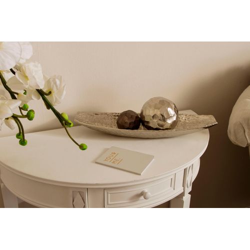 Dekoschale, silber (silberfarben), B:49cm H:15cm T:6cm, Aluminium, MYFLAIR MÖBEL & ACCESSOIRES, Dekoschalen, silberfarben