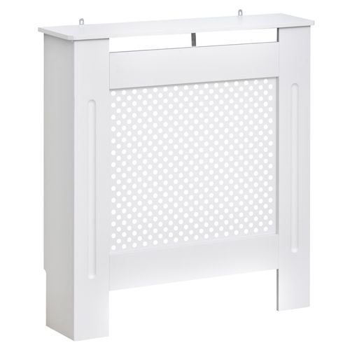 HOMCOM Heizkörperverkleidung Heizkörperabdeckung Heizungsverkleidung, MDF, Weiß, B78 x D19 x H82cm