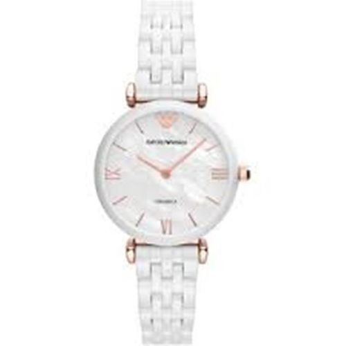 Emporio Armani Damen Armbanduhr Armband Ceramika Uhr Weiß AR1486