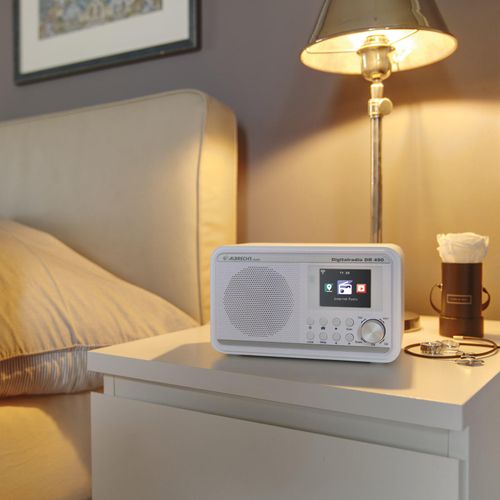 Albrecht DR 490 weiß, Digitalradio Internet/DAB+/UKW mit Farbdisplay