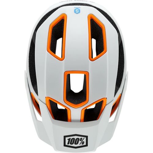 100% Altec Fahrradhelm, grau/orange, S/M (55-59)