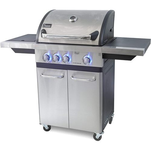 Gasgrill Activa Silver Star 400 3 Brenner mit 800 Grad Infrarot Seitenbrenner