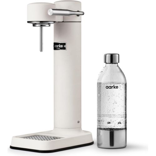 AARKE Wassersprudler Carbonator 3 Matte White mit PET Flasche Edelstahlgehäuse