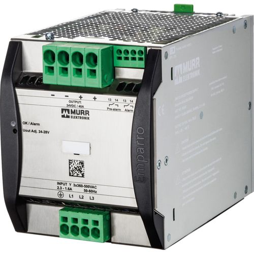 MURR Emparro Schaltnetzteil 3- 85693 phasig IN: 360 -500VAC OUT: 24-28V/40AD