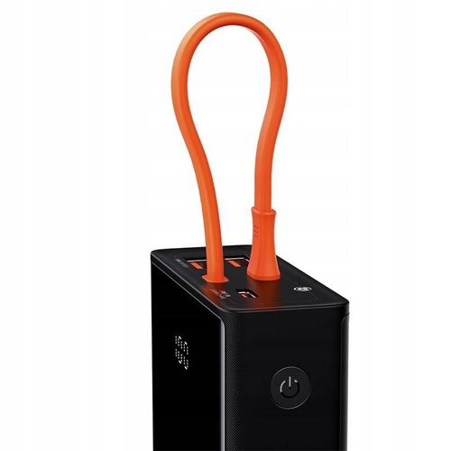 Powerbank Baseus 20000Mah 65W Pd Qc3.0 Usb-C Kabel Led Laptop Tablet Schwarz
