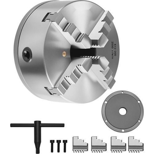200mm 4-Backen Drehfutter Spannfutter - mit 38,1-mm-8 Gewindeträgerplatte - Spannfutter für Drehmaschine - Hochwertiges Spannfutter