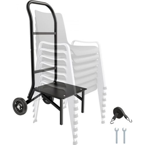 Klappstuhl-Wagen - 10 Stühle, 68kg - Schiebewagen Maße 770x508x1190mm - Stuhl Transportwagen