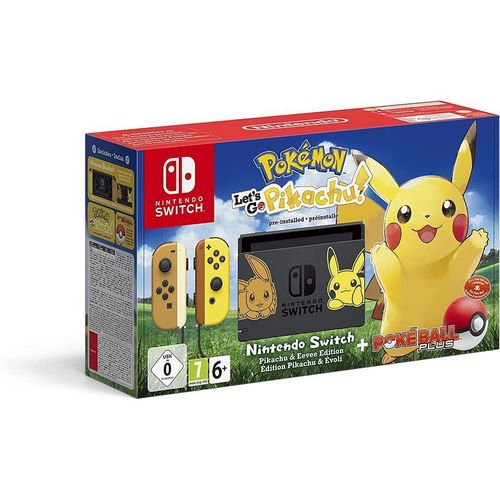Switch 32GB - Gelb - Limited Edition Pikachu & Eevee + Pokémon Let ́s Go Pikachu!