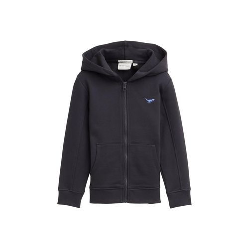TOM TAILOR Jungen Hoodie Sweatjacke mit Stickerei, grau, Uni, Gr. 116/122