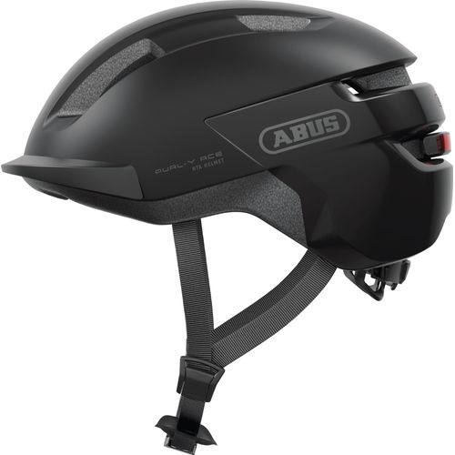 ABUS Fahrradhelm PURL-Y ACE mit LED-Licht – geeignet Fahrten auf E-Bike und S-Pedelec – trendiger NTA-Schutzhelm für Erwachsene und Jugendliche – Schwarz, Größe L (57-61 cm)