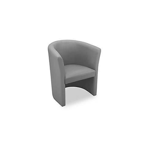 NowyStyl Cocktailsessel CLUB, Kunstleder (100% Polyester), voll gepolstert, Sitzhöhe 450 mm, grau