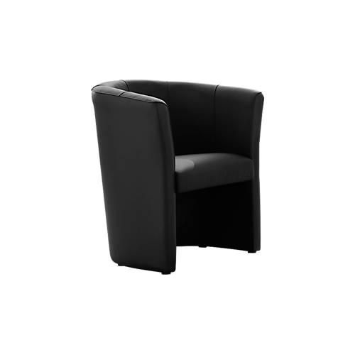 NowyStyl Cocktailsessel CLUB, Echtleder, voll gepolstert, Sitzhöhe 450 mm, schwarz