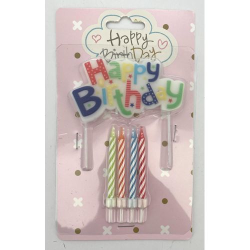 Kerzen-Set HAPPY BIRTHDAY