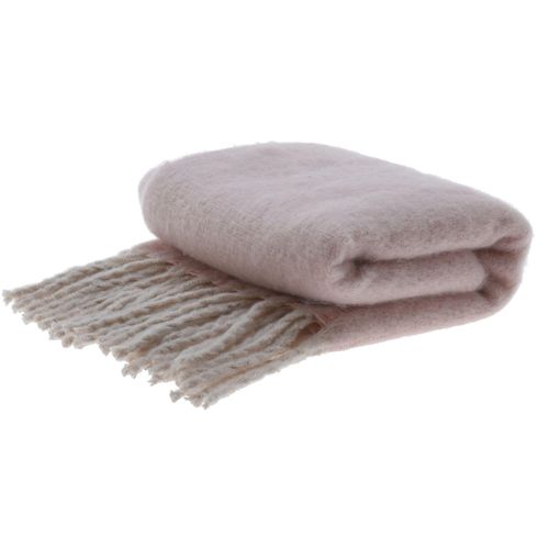 Decke FRINGE rosa