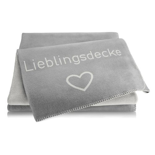 Decke LIEBLINGSDECKE grau
