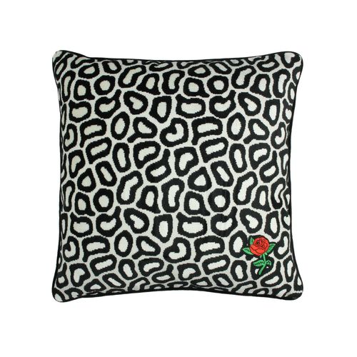 Kissen BLACK GRAPHIC ROSE
