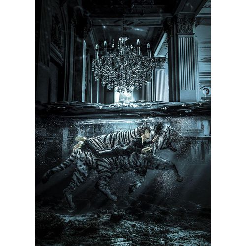 Glasbild BOY AND TIGER