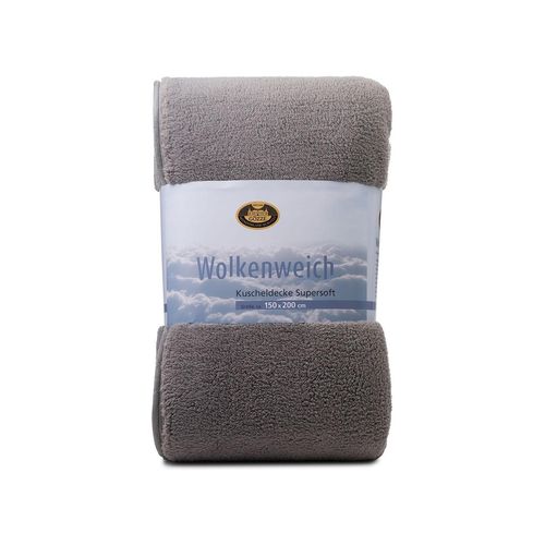 Decke WOLKENWEICH silber