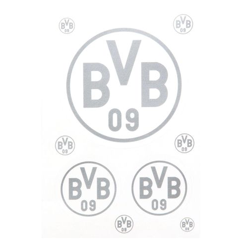 Aufkleber-Set BVB silber