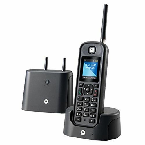 Motorola O201 Schnurloses Festnetztelefon mit großer Reichweite Schwarz
