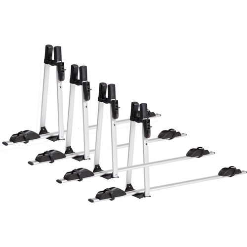 4x Fahrradträger VDP Premium Alu + Relingträger CRV135 kompatibel mit Lexus RX 03-15