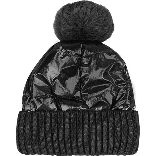 Strickmütze CAPELLI NEW YORK, Damen, schwarz, Obermaterial: 100% Polyacryl. Futter: 100% Polyester, Mützen Strickmütze, glänzende, mit Umschlag