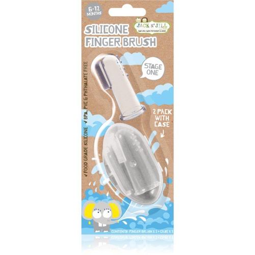Jack N’ Jill Silicone Vinger Tandenborstel voor Kids Soft 6 - 18 maanden 2 st