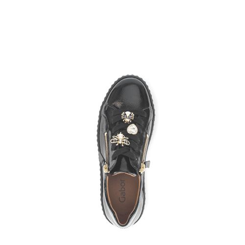 Gabor Damen Sneaker schwarz Lack
