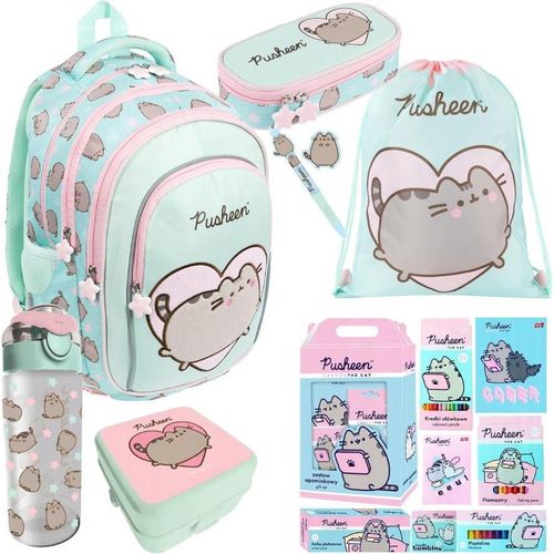 Mega Schulrucksack Set Pusheen - ST Majewski Wyprawka für Kinder mit Ranzen + Kugelschreiber