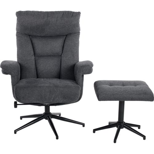 Relaxsessel ></noscript>Olvera< (2-teilig) inkl. Hocker, anthrazit - 87x108x82 (BxHxT)