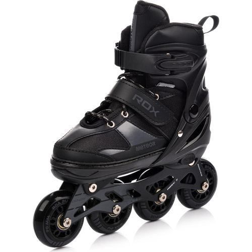 meteor ROX Inlineskates Kinder Inliner Rollschuhe Roller Blades Quad Skates Kinder Inlineskates M 34-37 schwarz