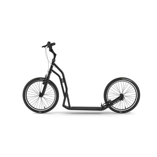 Yedoo S2020 Roller Scooter Tretroller - für Erwachsene und Teenager, bis 150 kg, mit Luftreifen 20/20 und verstellbarem Lenker Schwarz