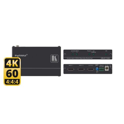 KRAMER VS-211H2 2x1 Automatik-Umschalter fuer 4K UHD HDMI (20-80353090)