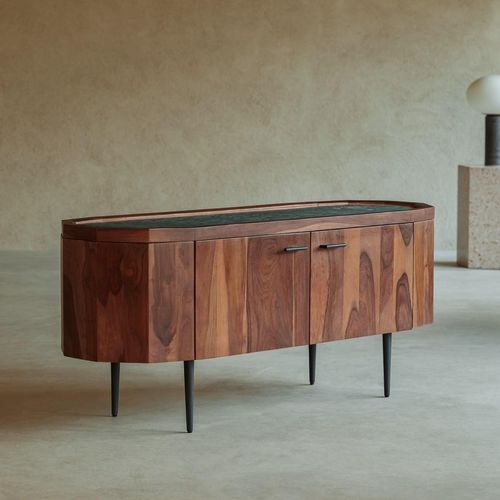TV-Tisch aus Palisanderholz und Marmor 130 Jade