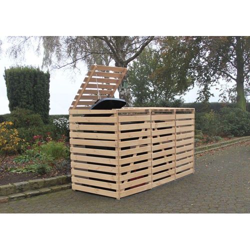 Erweiterung Mülltonnenbox 'Vario V', natur Promadino Zubehör Tonnenbox Holz Box