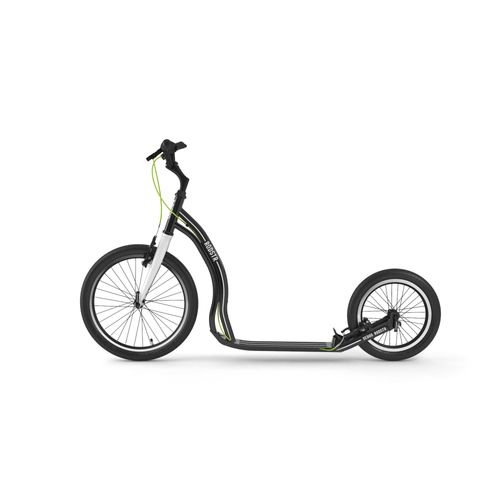 Yedoo Rodstr Alloy Roller Scooter Tretroller - für Erwachsene und Teenager, bis 150 kg, mit Luftreifen 20/16 und verstellbarem Lenker Schwarz
