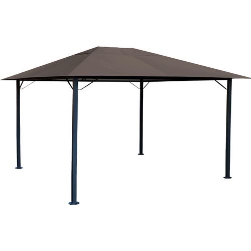 Metall Garten Pavillon Nizza 3x4m Partyzelt Taupe / Beigegrau RAL 7006