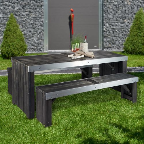 Gartenmöbelset Provence, Holz, 8-Sitzer, 3-teilig