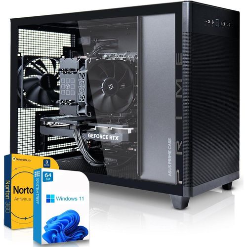 SYSTEMTREFF Mini Gamer PC-System - Ryzen 5 9600 - Nvidia GeForce RTX 5060 Ti 16GB - 32GB DDR5 - 1TB NVMe - Windows 11 Pro - Desktop