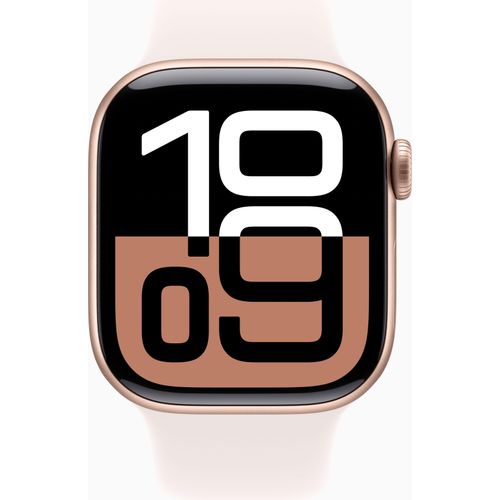 Apple Watch S10 Cell/46mm/Rosegold/Sportband/Hellrot/-M/L