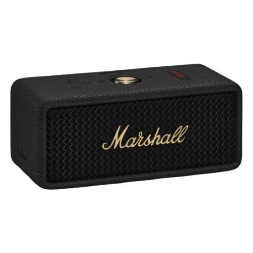 Marshall Emberton III tragbare Bluetooth Lautsprecher, kabellos, IP67 Staub und wasserfest, über 32 Stunden Spielzeit - Schwarz und Messing