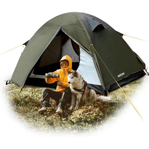 2-Personen Camping Zelt Ultraleicht Wasserdicht Winddicht Kuppelzelt Alu Stange 2 Türen.packbar. Camping Wandern Outdoor