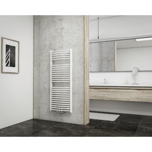 SCHULTE Badheizkörper München rund 1215x500 mm weiß mit Mittelanschluß