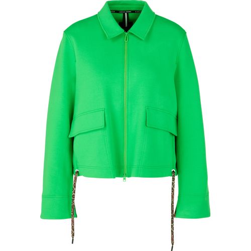 Sweatjacke in Jersey mit Zipp