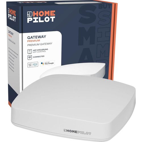HOMEPILOT Gateway premium, Smart-Home Zentrale inkl. App & Sprachsteuerung (Alexa, Google Assistant kompatibel), Steuerung für smarte Homepilot-Geräte (Rolladen, Heizung, Beleuchtung uvm.)