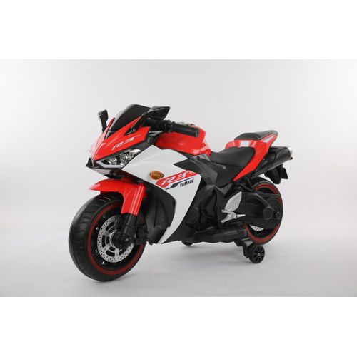 BoGi Elektro-Kindermotorrad Sportbike 12V – mit Stützrädern & Sound, LED-Licht