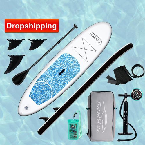 FunWater SUPFR04D Aufblasbares Paddleboard 305×76×15 cm, Blau, Komplettset mit Paddel, Pumpe, Rucksack, Leash, Finnen, Handyhülle